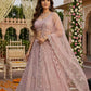 Dusty Pink Sequin Georgette Lehenga Set