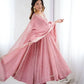 Embroidered Crunchy Silk Anarkali Gown Set with Dupatta