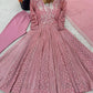 Embroidered Crunchy Silk Anarkali Gown Set with Dupatta
