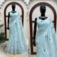 Orange Ruffle Lehenga Saree with Dupatta
