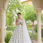 Ivory Embroidered Georgette Lehenga Choli
