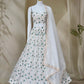 Ivory Embroidered Georgette Lehenga Choli