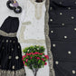 Designer Heavy Chinon Embroidered Sharara Set
