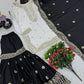 Designer Heavy Chinon Embroidered Sharara Set