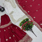 Designer Heavy Chinon Embroidered Sharara Set