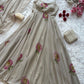 Handpainted Georgette Anarkali Suit Set for Festive and Elegant Wear
