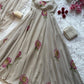 Handpainted Georgette Anarkali Suit Set for Festive and Elegant Wear