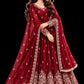 Shimmer Silk Sequin Anarkali with Pant Set