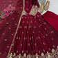 Shimmer Silk Sequin Anarkali with Pant Set