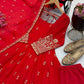 Shimmer Silk Sequin Anarkali with Pant Set