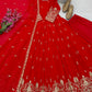 Shimmer Silk Sequin Anarkali with Pant Set