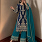 Navy Crepe Silk Kurta Palazzo Set