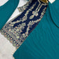 Navy Crepe Silk Kurta Palazzo Set