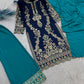 Navy Crepe Silk Kurta Palazzo Set