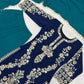 Navy Crepe Silk Kurta Palazzo Set
