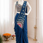 Mandala Sequin Drape Saree Set