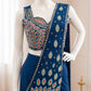 Mandala Sequin Drape Saree Set