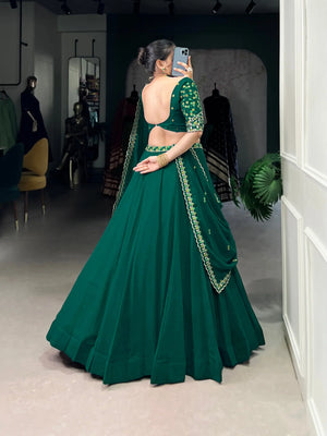 Georgette Embroidered Lehenga Set with Dupatta