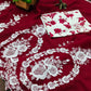 Thread Embroidered Organza Saree with Cutwork