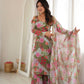 Floral Print Organza Kurta Palazzo Set