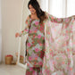 Floral Print Organza Kurta Palazzo Set