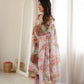 Floral Print Organza Kurta Palazzo Set