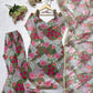 Floral Print Organza Kurta Palazzo Set