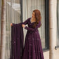 Embroidered Faux Georgette Anarkali Suit Set