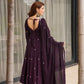 Embroidered Faux Georgette Anarkali Suit Set