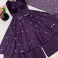 Embroidered Faux Georgette Anarkali Suit Set