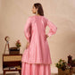 Blush Chinnon Kurta Sharara Set with Coin Lace