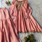 Blush Chinnon Kurta Sharara Set with Coin Lace