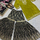 Olive Chinnon Silk Sharara Set with Dupatta