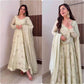 Sequin Embroidered Anarkali Gown with Dupatta