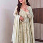Sequin Embroidered Anarkali Gown with Dupatta
