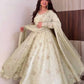 Sequin Embroidered Anarkali Gown with Dupatta