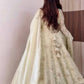 Sequin Embroidered Anarkali Gown with Dupatta