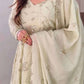Sequin Embroidered Anarkali Gown with Dupatta