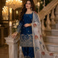 Teal Farshi Palazzo Suit Set