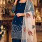 Teal Farshi Palazzo Suit Set