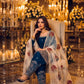 Teal Farshi Palazzo Suit Set