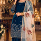 Teal Farshi Palazzo Suit Set