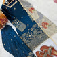 Teal Farshi Palazzo Suit Set