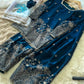 Teal Farshi Palazzo Suit Set