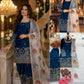 Teal Farshi Palazzo Suit Set