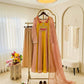 Mustard Panel Embroidered Anarkali