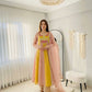 Mustard Panel Embroidered Anarkali