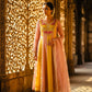 Mustard Panel Embroidered Anarkali