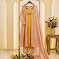 Mustard Panel Embroidered Anarkali