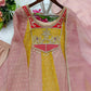 Mustard Panel Embroidered Anarkali